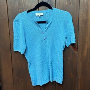 Sézane Knit Blue Top